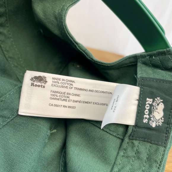 Roots Beaver Canoe Snapback Baseball Hat Green One Size - Picture 2 of 9